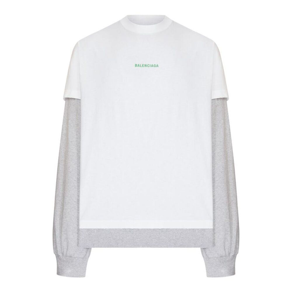 Balenciaga Men Layered T-Shirt With Balenciaga Logo